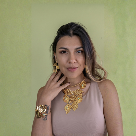 Leaves Set - earrings, necklace, and bracelet