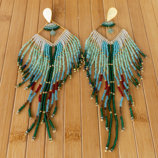 Aretes Caida Azul