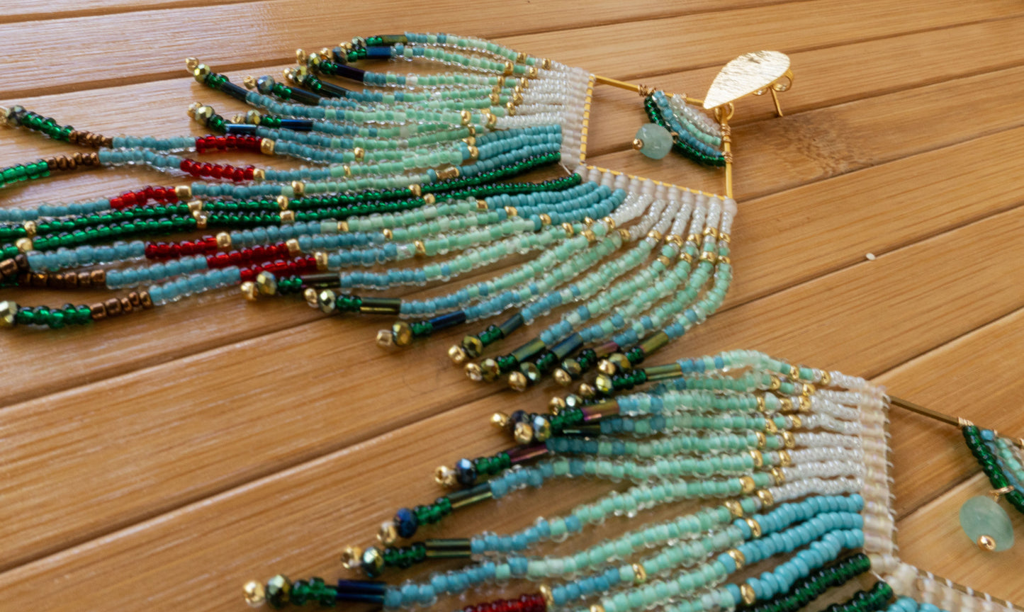 Aretes Caida Azul
