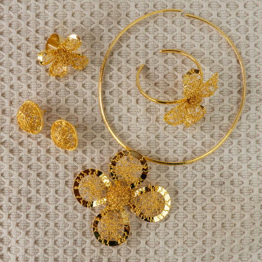 Azucena Set - necklace, bracelet, earrings, and ring