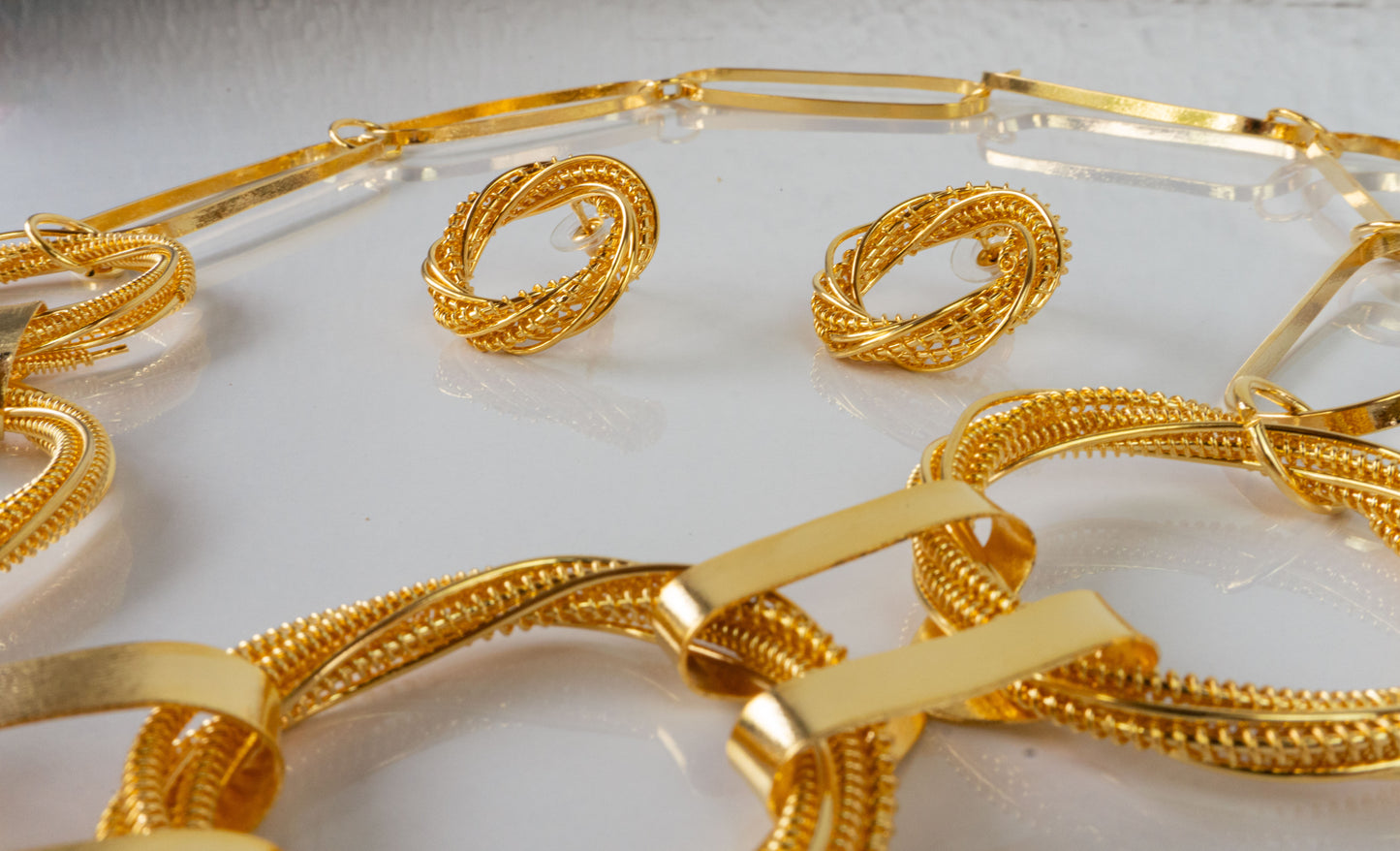 Chain Set - necklace and earrings