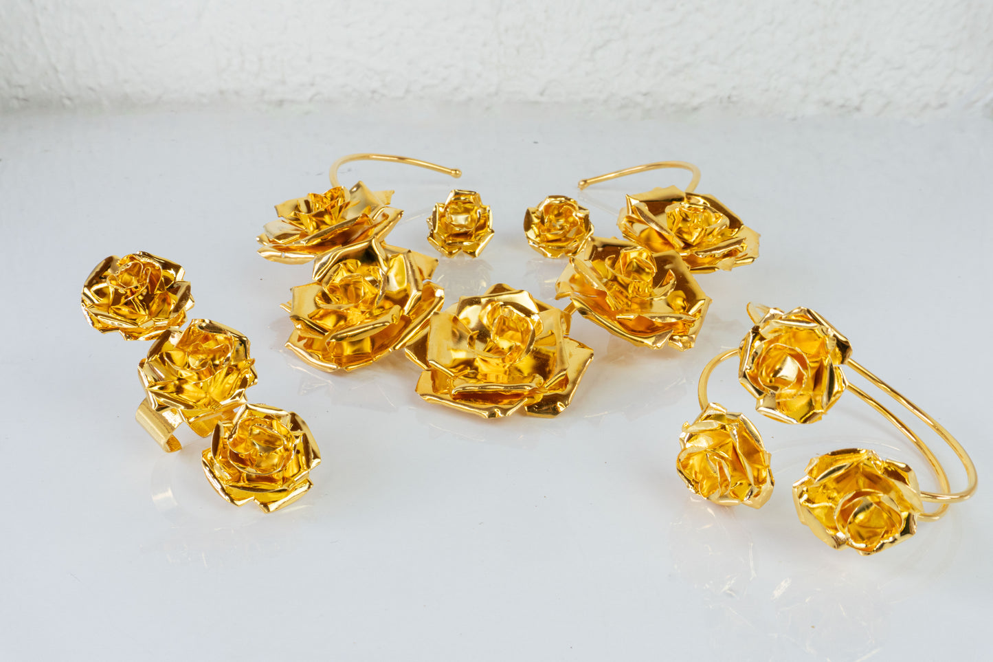 Rose Set - necklace, ring, and earrings