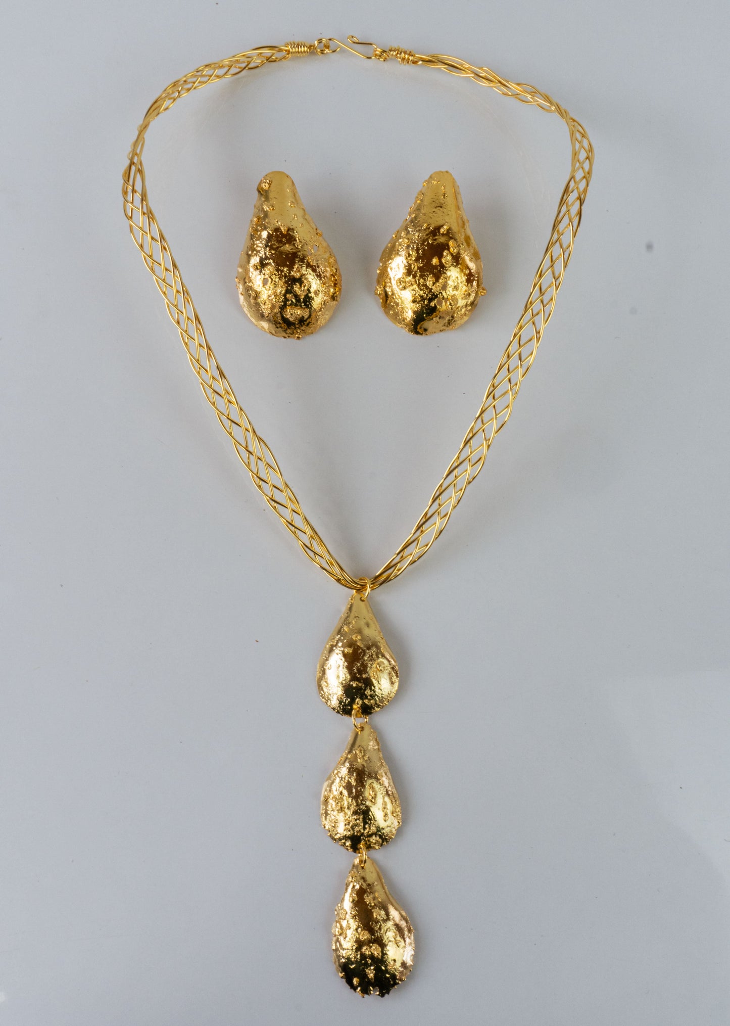 Avocalia Knitted Set - necklace and earrings