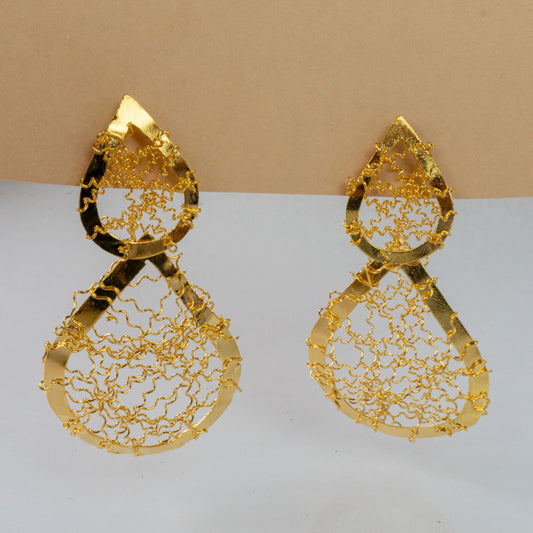 Aretes Dorados Hoja