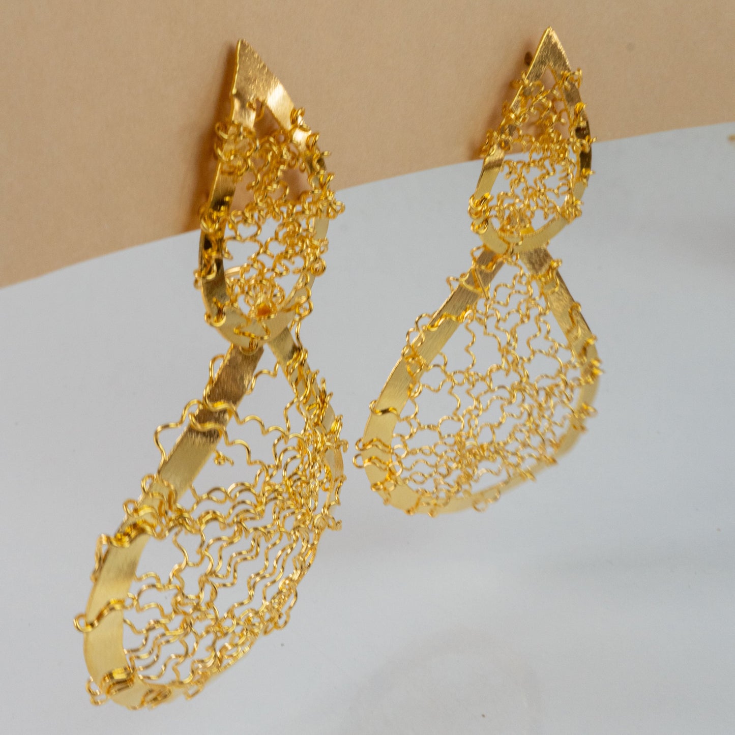 Aretes Dorados Hoja