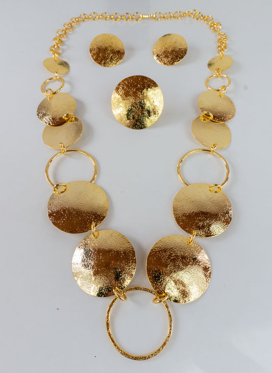 Circles Coin Set - necklace, earrings, and ring
