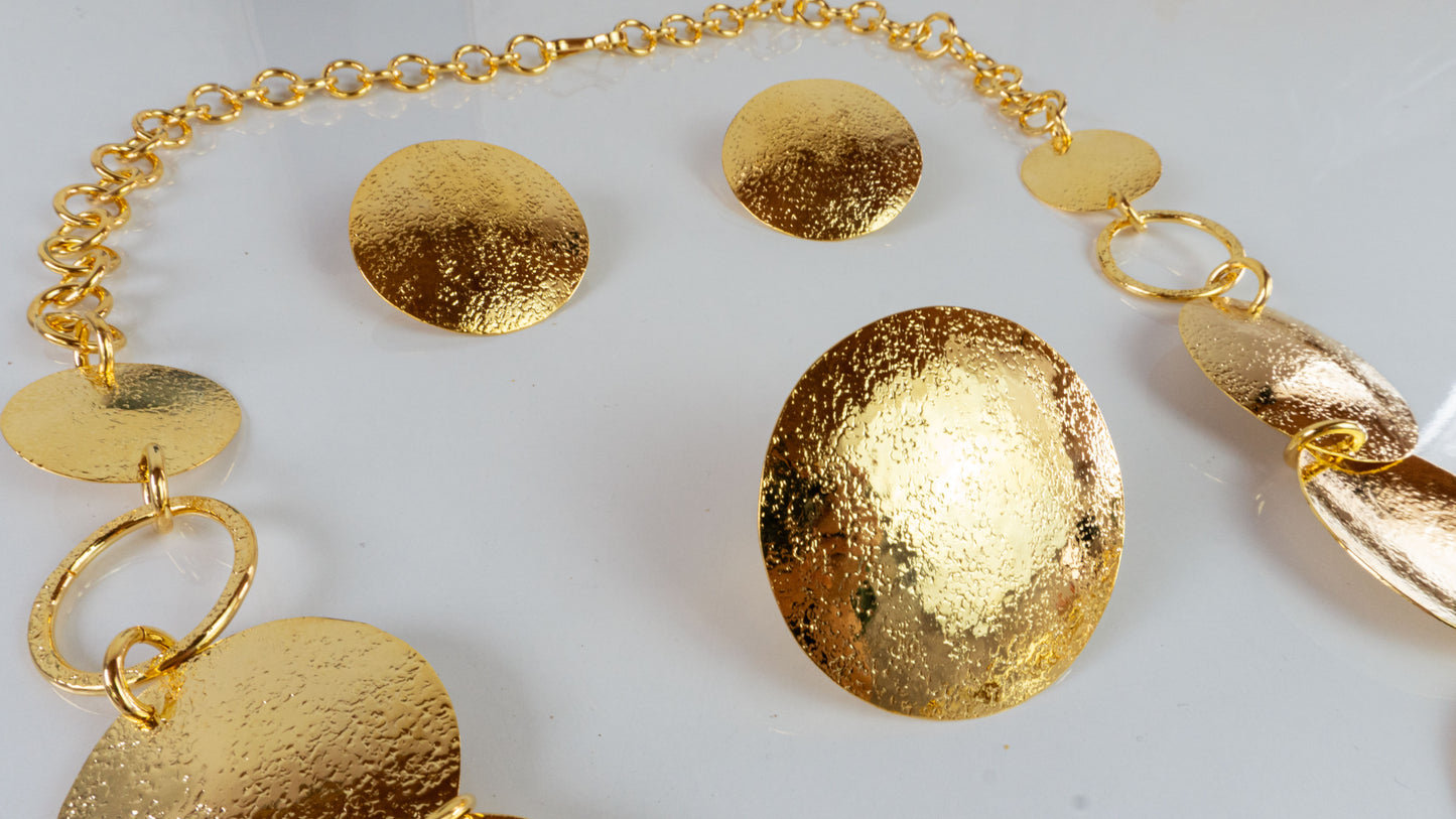 Circles Coin Set - necklace, earrings, and ring