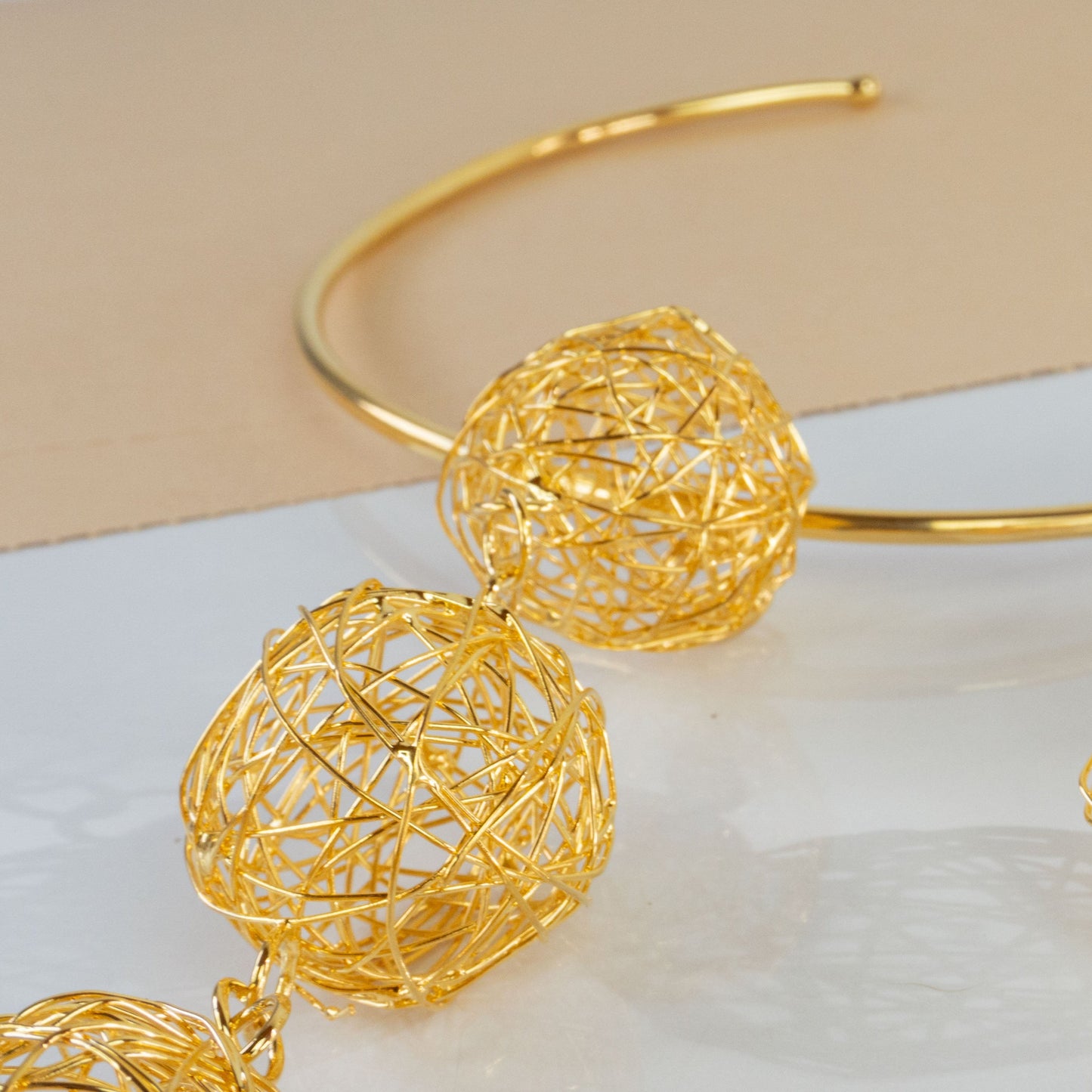 Strips  - necklace, earrings