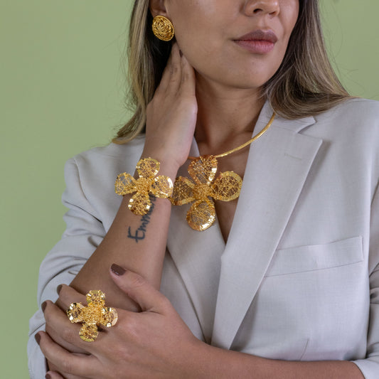 Azucena Set - necklace, bracelet, earrings, and ring