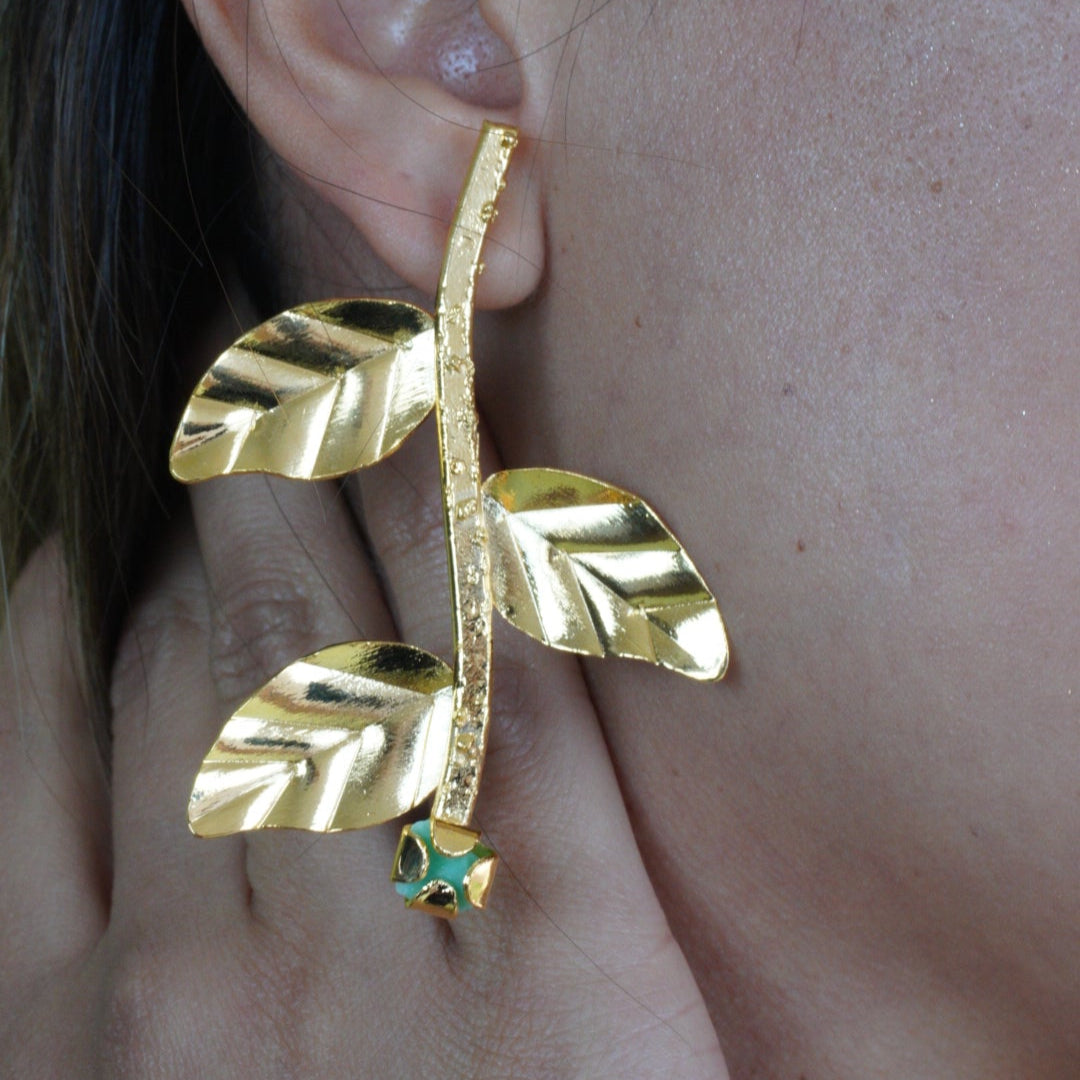 Leaves Set - earrings, necklace, and bracelet
