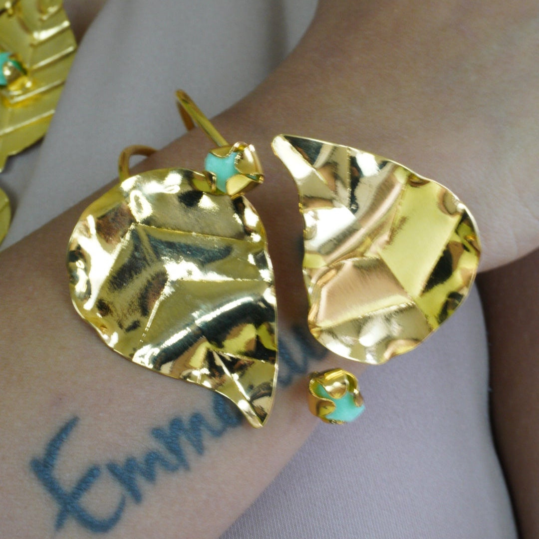 Leaves Set - earrings, necklace, and bracelet