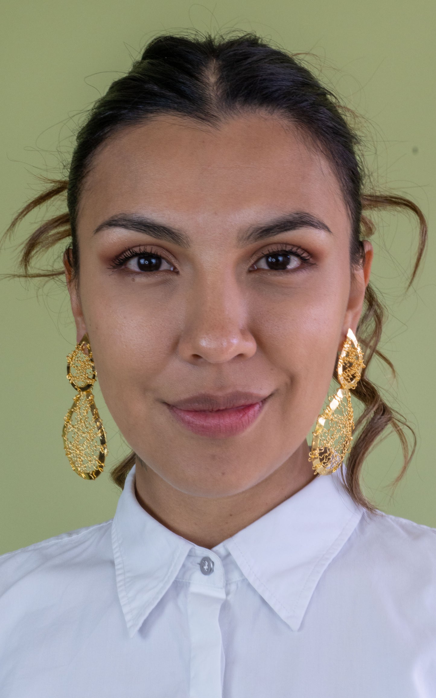 Aretes Dorados Hoja