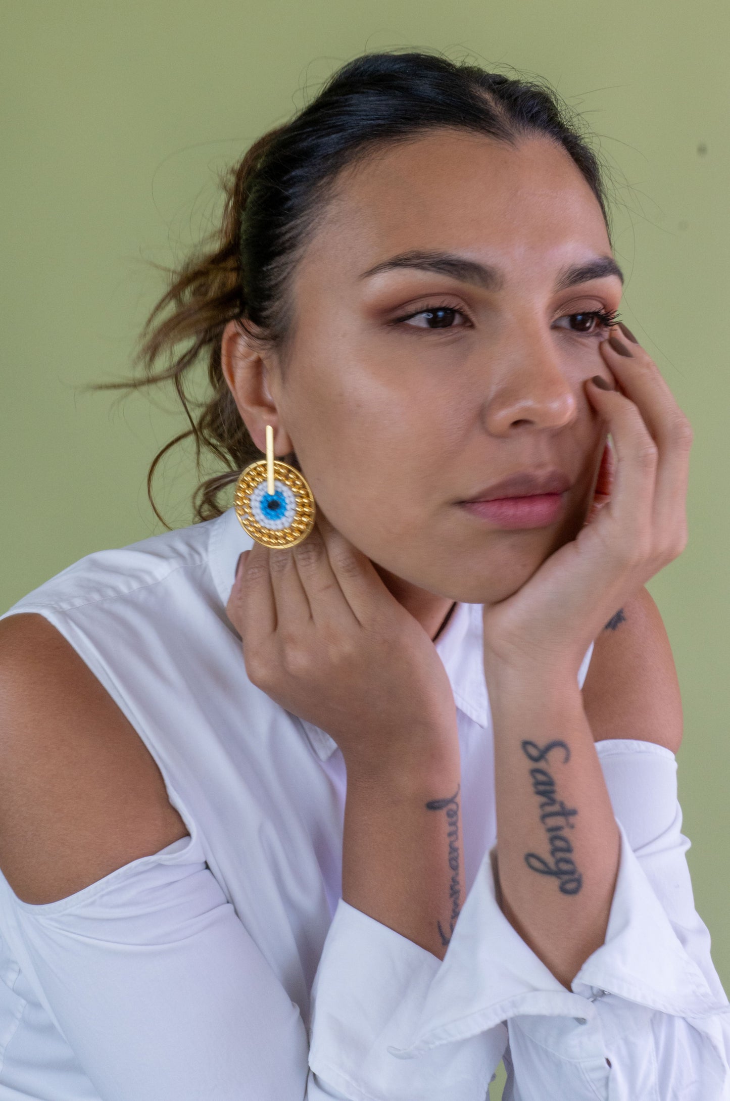 Aretes Ojo Azul
