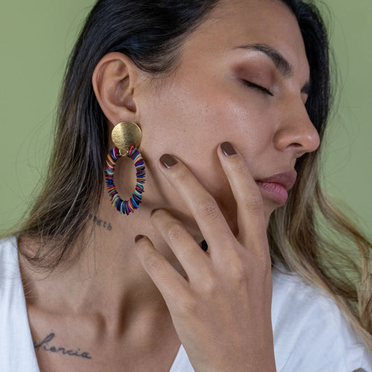 Aretes Semilla Azul