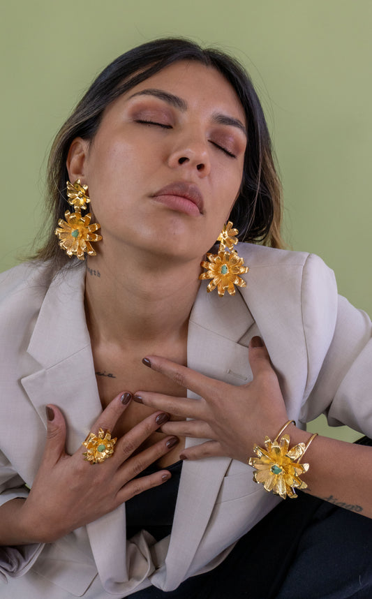 Flora Set - earrings, bracelet, and ring