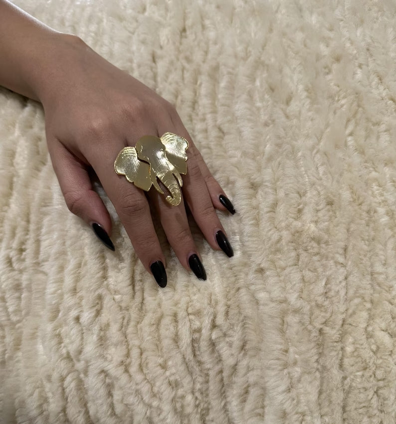Set elefante anillo, aretes