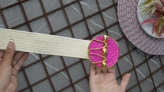 Pink Woven Belt