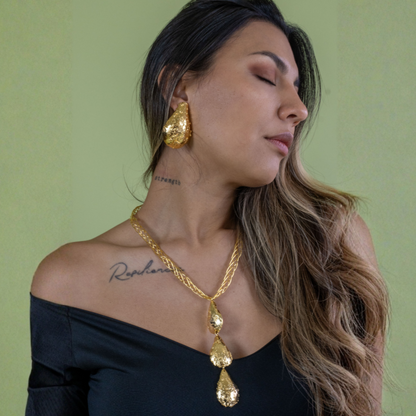 Avocalia Knitted Set - necklace and earrings