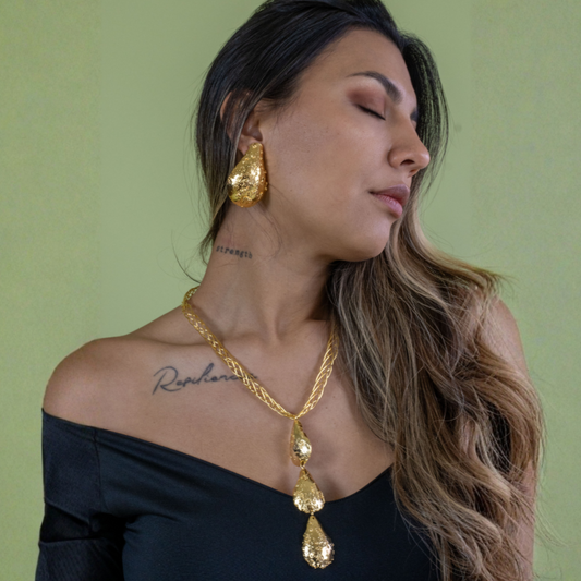 Avocalia Knitted Set - necklace and earrings
