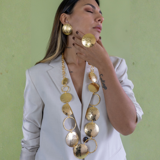 Circles Coin Set - necklace, earrings, and ring