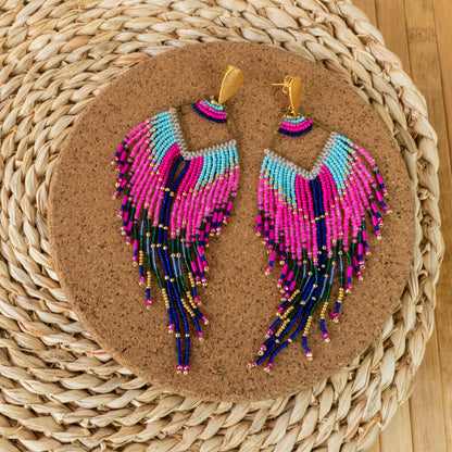 Aretes Caida Rosa