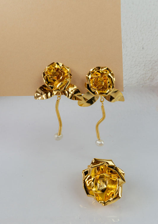 Rosalén Set - earrings and ring