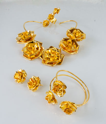 Rose Set - necklace, ring, and earrings