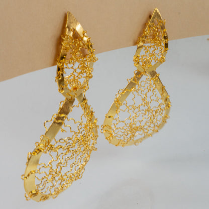 Aretes Dorados Hoja