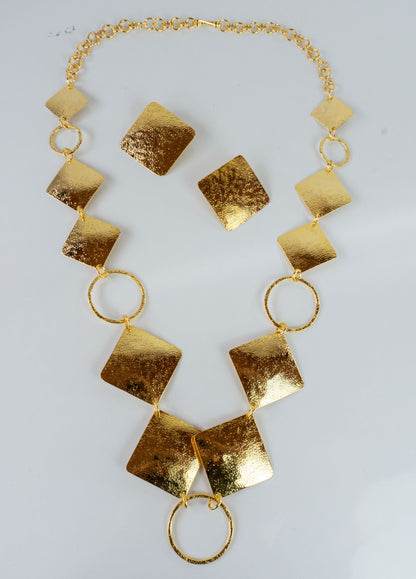 Squares Set - necklace and earrings