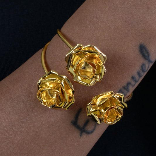 Rose Set - necklace, ring, and earrings