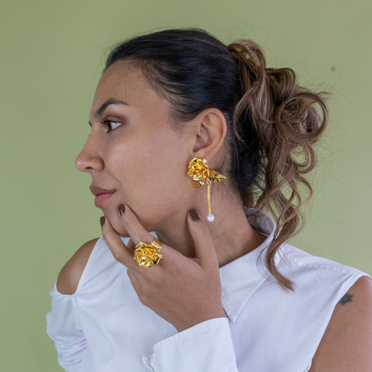 Rosalén Set - earrings and ring