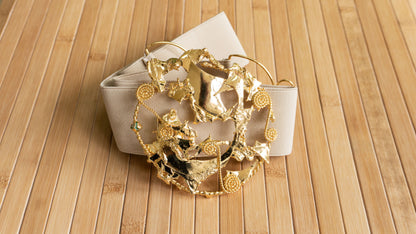 Beige Circle Belt