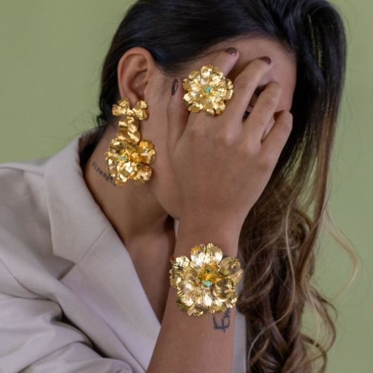 Flor Cecille Set - earrings and ring