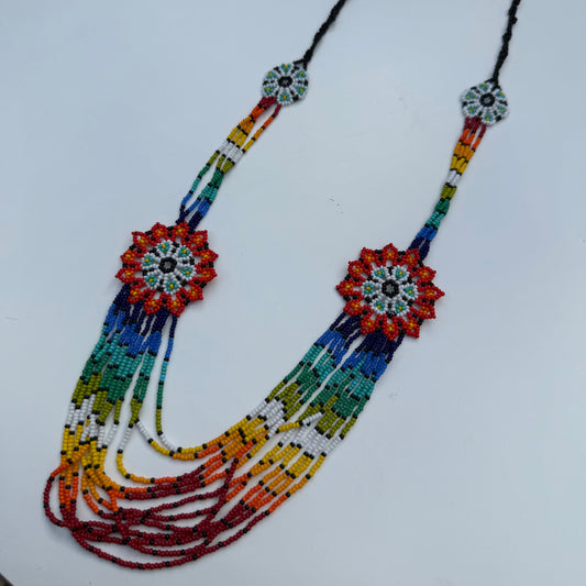 Embera chami floral bead necklace