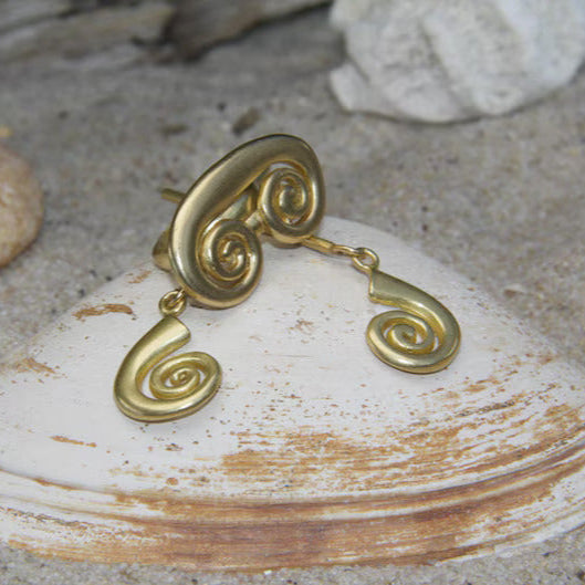 Snail Set - earrings and ring